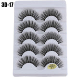 5 Pairs Long Wispy False Eyelashes Black Cross False Eyelashes Full Strip Lashes Handmade 3D Natural Eye Makeup Tools