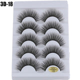 5 Pairs Long Wispy False Eyelashes Black Cross False Eyelashes Full Strip Lashes Handmade 3D Natural Eye Makeup Tools