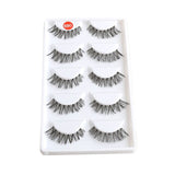 5 Pairs Long Wispy False Eyelashes Black Cross False Eyelashes Full Strip Lashes Handmade 3D Natural Eye Makeup Tools