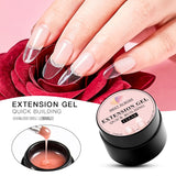 8ml Acrylic Poly Nail Gel Pink White Clear Crystal UV LED Builder Gel Tips Enhancement Slip Solution Quick Extension Gel