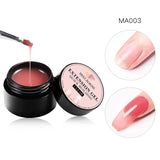 8ml Acrylic Poly Nail Gel Pink White Clear Crystal UV LED Builder Gel Tips Enhancement Slip Solution Quick Extension Gel