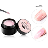 8ml Acrylic Poly Nail Gel Pink White Clear Crystal UV LED Builder Gel Tips Enhancement Slip Solution Quick Extension Gel