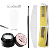 8ml Acrylic Poly Nail Gel Pink White Clear Crystal UV LED Builder Gel Tips Enhancement Slip Solution Quick Extension Gel