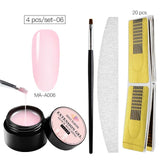 8ml Acrylic Poly Nail Gel Pink White Clear Crystal UV LED Builder Gel Tips Enhancement Slip Solution Quick Extension Gel