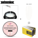 8ml Acrylic Poly Nail Gel Pink White Clear Crystal UV LED Builder Gel Tips Enhancement Slip Solution Quick Extension Gel