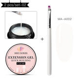 8ml Acrylic Poly Nail Gel Pink White Clear Crystal UV LED Builder Gel Tips Enhancement Slip Solution Quick Extension Gel