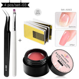 8ml Acrylic Poly Nail Gel Pink White Clear Crystal UV LED Builder Gel Tips Enhancement Slip Solution Quick Extension Gel