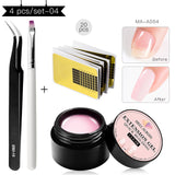 8ml Acrylic Poly Nail Gel Pink White Clear Crystal UV LED Builder Gel Tips Enhancement Slip Solution Quick Extension Gel