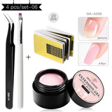 8ml Acrylic Poly Nail Gel Pink White Clear Crystal UV LED Builder Gel Tips Enhancement Slip Solution Quick Extension Gel