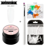 8ml Acrylic Poly Nail Gel Pink White Clear Crystal UV LED Builder Gel Tips Enhancement Slip Solution Quick Extension Gel