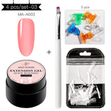 8ml Acrylic Poly Nail Gel Pink White Clear Crystal UV LED Builder Gel Tips Enhancement Slip Solution Quick Extension Gel