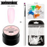 8ml Acrylic Poly Nail Gel Pink White Clear Crystal UV LED Builder Gel Tips Enhancement Slip Solution Quick Extension Gel