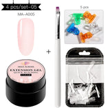 8ml Acrylic Poly Nail Gel Pink White Clear Crystal UV LED Builder Gel Tips Enhancement Slip Solution Quick Extension Gel