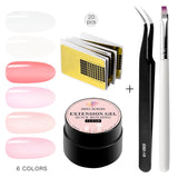 8ml Acrylic Poly Nail Gel Pink White Clear Crystal UV LED Builder Gel Tips Enhancement Slip Solution Quick Extension Gel