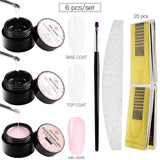 8ml Acrylic Poly Nail Gel Pink White Clear Crystal UV LED Builder Gel Tips Enhancement Slip Solution Quick Extension Gel