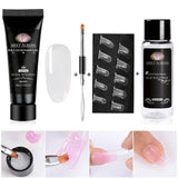 Acrylic Poly Extension Gel 20ml UV Quick Builder Extension Pink White Clear Crystal UV Gel Tips Enhancement Slip Solution