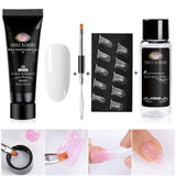 Acrylic Poly Extension Gel 20ml UV Quick Builder Extension Pink White Clear Crystal UV Gel Tips Enhancement Slip Solution