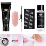 Acrylic Poly Extension Gel 20ml UV Quick Builder Extension Pink White Clear Crystal UV Gel Tips Enhancement Slip Solution