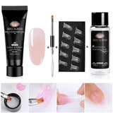 Acrylic Poly Extension Gel 20ml UV Quick Builder Extension Pink White Clear Crystal UV Gel Tips Enhancement Slip Solution