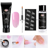 Acrylic Poly Extension Gel 20ml UV Quick Builder Extension Pink White Clear Crystal UV Gel Tips Enhancement Slip Solution
