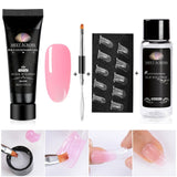 Acrylic Poly Extension Gel 20ml UV Quick Builder Extension Pink White Clear Crystal UV Gel Tips Enhancement Slip Solution