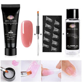 Acrylic Poly Extension Gel 20ml UV Quick Builder Extension Pink White Clear Crystal UV Gel Tips Enhancement Slip Solution