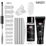 Acrylic Poly Extension Gel 20ml UV Quick Builder Extension Pink White Clear Crystal UV Gel Tips Enhancement Slip Solution