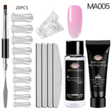 Acrylic Poly Extension Gel 20ml UV Quick Builder Extension Pink White Clear Crystal UV Gel Tips Enhancement Slip Solution