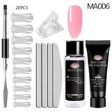 Acrylic Poly Extension Gel 20ml UV Quick Builder Extension Pink White Clear Crystal UV Gel Tips Enhancement Slip Solution