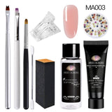 Acrylic Poly Extension Gel 20ml UV Quick Builder Extension Pink White Clear Crystal UV Gel Tips Enhancement Slip Solution