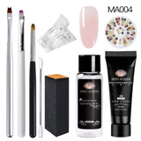 Acrylic Poly Extension Gel 20ml UV Quick Builder Extension Pink White Clear Crystal UV Gel Tips Enhancement Slip Solution