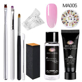 Acrylic Poly Extension Gel 20ml UV Quick Builder Extension Pink White Clear Crystal UV Gel Tips Enhancement Slip Solution