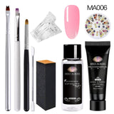 Acrylic Poly Extension Gel 20ml UV Quick Builder Extension Pink White Clear Crystal UV Gel Tips Enhancement Slip Solution
