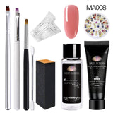 Acrylic Poly Extension Gel 20ml UV Quick Builder Extension Pink White Clear Crystal UV Gel Tips Enhancement Slip Solution