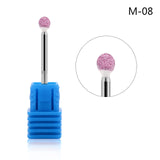 MEET ACROSS Ceramic Nail Drill Bit Diamond Electric Manicure Cutter Machine Rotate Remove Head Accessories Nail Art Tools