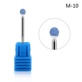 MEET ACROSS Ceramic Nail Drill Bit Diamond Electric Manicure Cutter Machine Rotate Remove Head Accessories Nail Art Tools