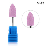 MEET ACROSS Ceramic Nail Drill Bit Diamond Electric Manicure Cutter Machine Rotate Remove Head Accessories Nail Art Tools