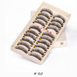 10 Pairs False Eyelashes Handmade Lashes Fake Eyelashes Makeup cilios Necessaries Para Mulheres Maquiagem TW02