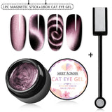 Magnetic 5D Cat Eye UV Gel Nail Polish Magnet Laser Nail Art Varnish Starry Sky Jade Effect Soak Off UV Gel Nail Art Lacquer