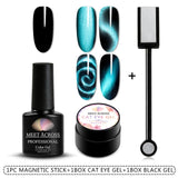 Magnetic 5D Cat Eye UV Gel Nail Polish Magnet Laser Nail Art Varnish Starry Sky Jade Effect Soak Off UV Gel Nail Art Lacquer