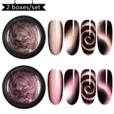 Magnetic 5D Cat Eye UV Gel Nail Polish Magnet Laser Nail Art Varnish Starry Sky Jade Effect Soak Off UV Gel Nail Art Lacquer