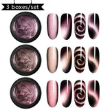 Magnetic 5D Cat Eye UV Gel Nail Polish Magnet Laser Nail Art Varnish Starry Sky Jade Effect Soak Off UV Gel Nail Art Lacquer