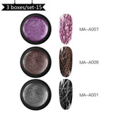MEET ACROSS 5ml Nail Spider Gel Painting Creative Nail Art UV Gel Wire Drawing Elasticity Point Line Soak Off Gel Spider Varnish