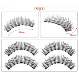Magnetic eyelashes with 3 magnets handmade 3D/6D magnetic lashes natural false eyelashes magnet lashes with gift box-24P-3