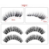 Magnetic eyelashes with 3 magnets handmade 3D/6D magnetic lashes natural false eyelashes magnet lashes with gift box-24P-3