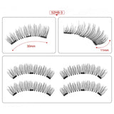 Magnetic eyelashes with 3 magnets handmade 3D/6D magnetic lashes natural false eyelashes magnet lashes with gift box-24P-3