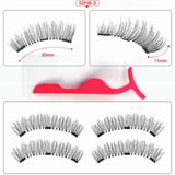 Magnetic eyelashes with 3 magnets handmade 3D/6D magnetic lashes natural false eyelashes magnet lashes with gift box-24P-3
