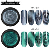 Magnetic 5D Cat Eye UV Gel Nail Polish Magnet Laser Nail Art Varnish Starry Sky Jade Effect Soak Off UV Gel Nail Art Lacquer