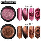 Magnetic 5D Cat Eye UV Gel Nail Polish Magnet Laser Nail Art Varnish Starry Sky Jade Effect Soak Off UV Gel Nail Art Lacquer