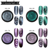 Magnetic 5D Cat Eye UV Gel Nail Polish Magnet Laser Nail Art Varnish Starry Sky Jade Effect Soak Off UV Gel Nail Art Lacquer